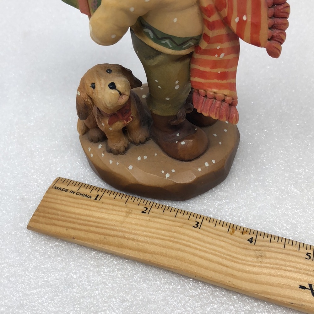 ANRI Tis The Season Hand Carved Figurine by Sarah Kay 6.5” 1993/2000 Italy - Picture 9 of 14